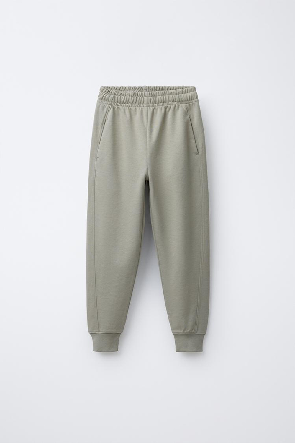 ZARA КОМПЛЕКТ ИЗ ТОЛСТОВКИ И БРЮК-ДЖОГГЕРОВ, БЕЖЕВЫЙ