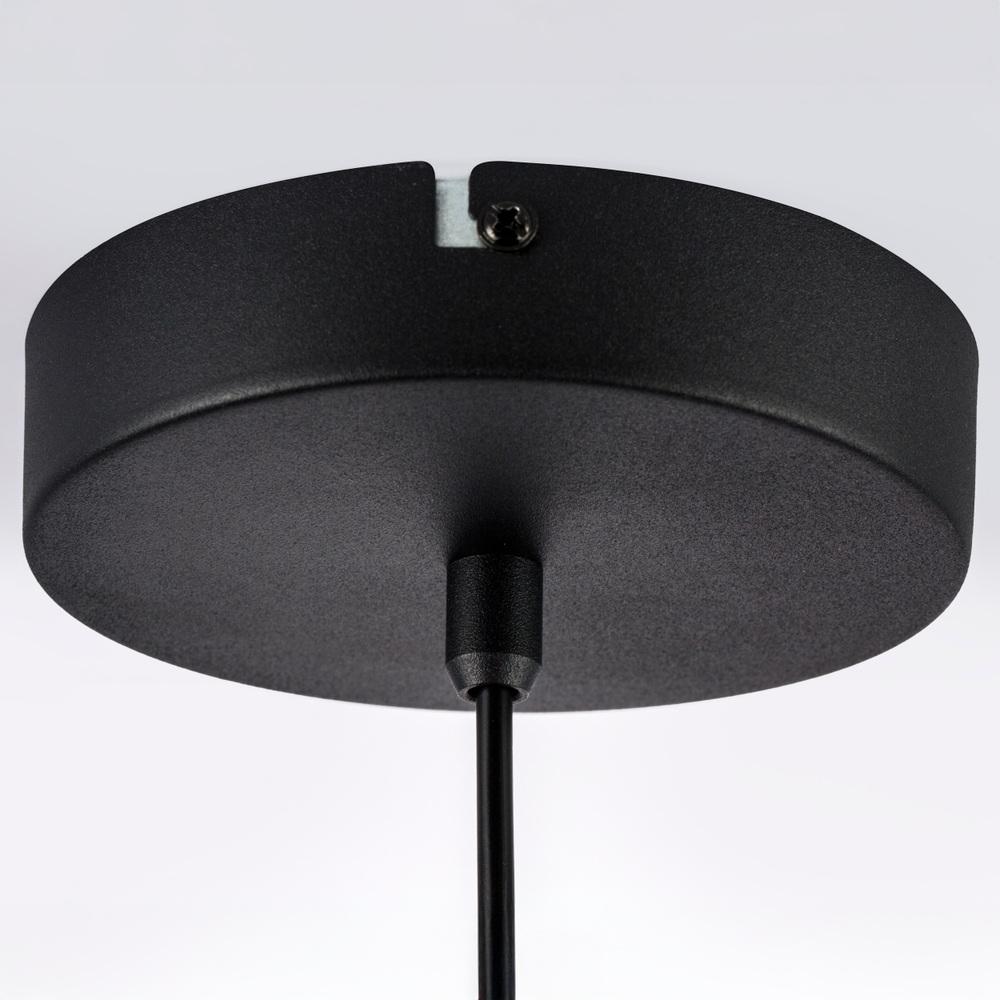 737527 Подвес EMISFERO 8W LED 250LM G ЧЕРНЫЙ/ПРОЗРАЧНЫЙ+ЯНТАРЬ 3000K