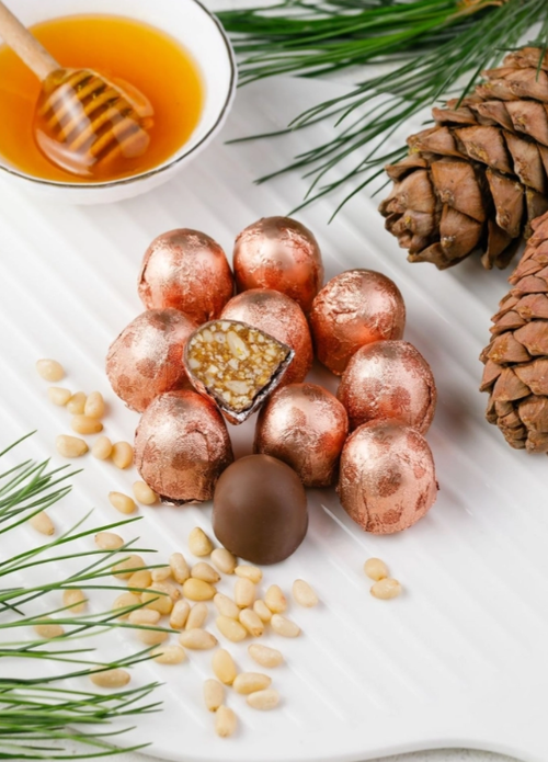 Кедровый грильяж классический в молочной глазури без сахара / 1000 г / ТМ Сибирский кедр