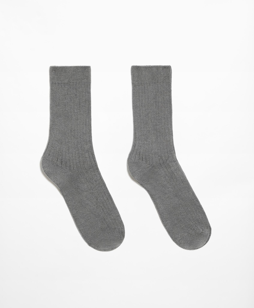 Oysho Классические носки из модала и кашемира, серый меланж