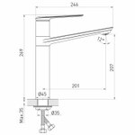 Смеситель для раковины 35k MIXLINE ML25-042 "Real" высокий излив