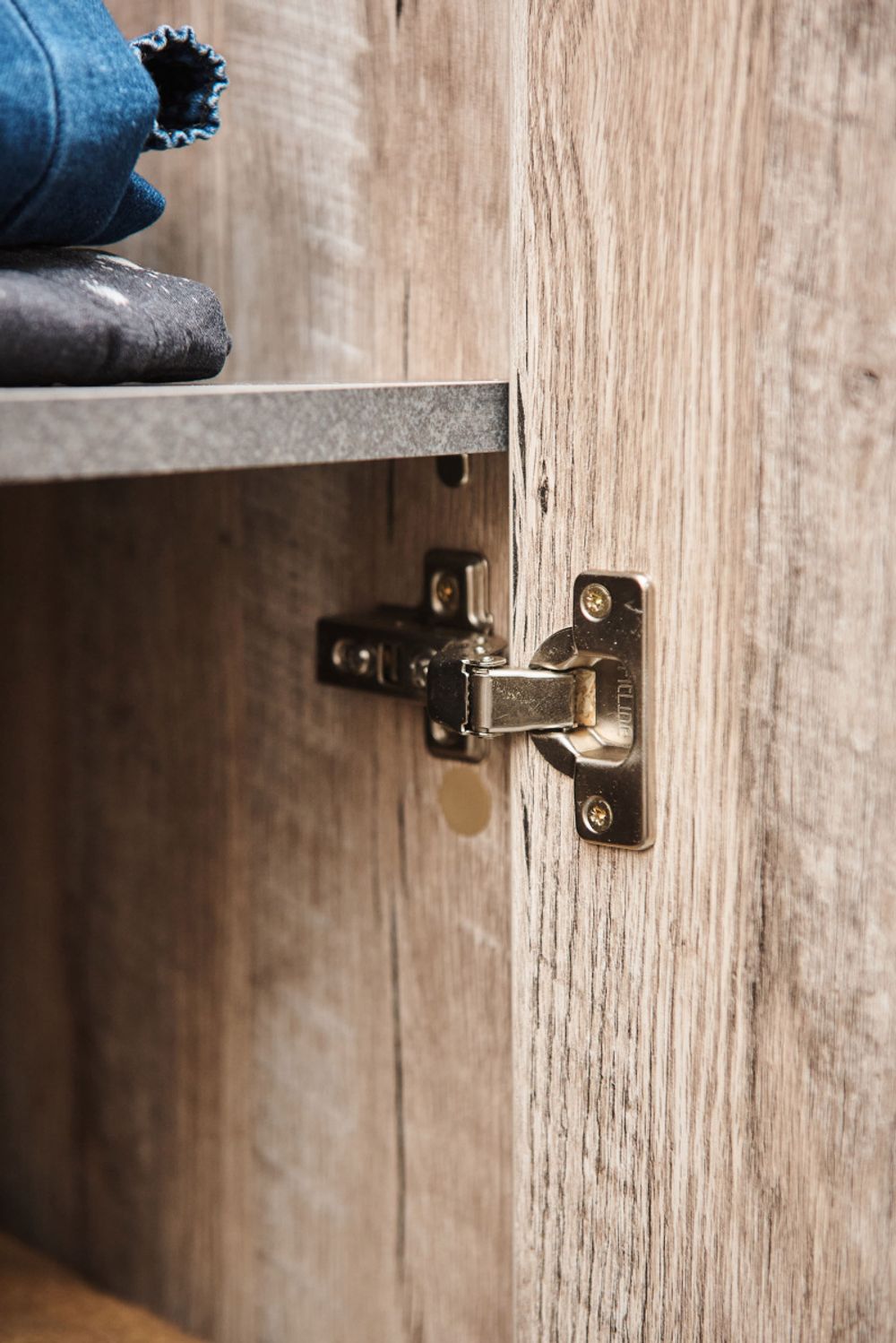 Коллекция Клео Шкаф 4х ст. Дуб Юкон/Ателье темное (Набор)