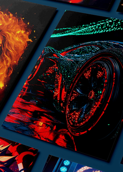 Картина на стену на металле от MetallSubArt "Машина"