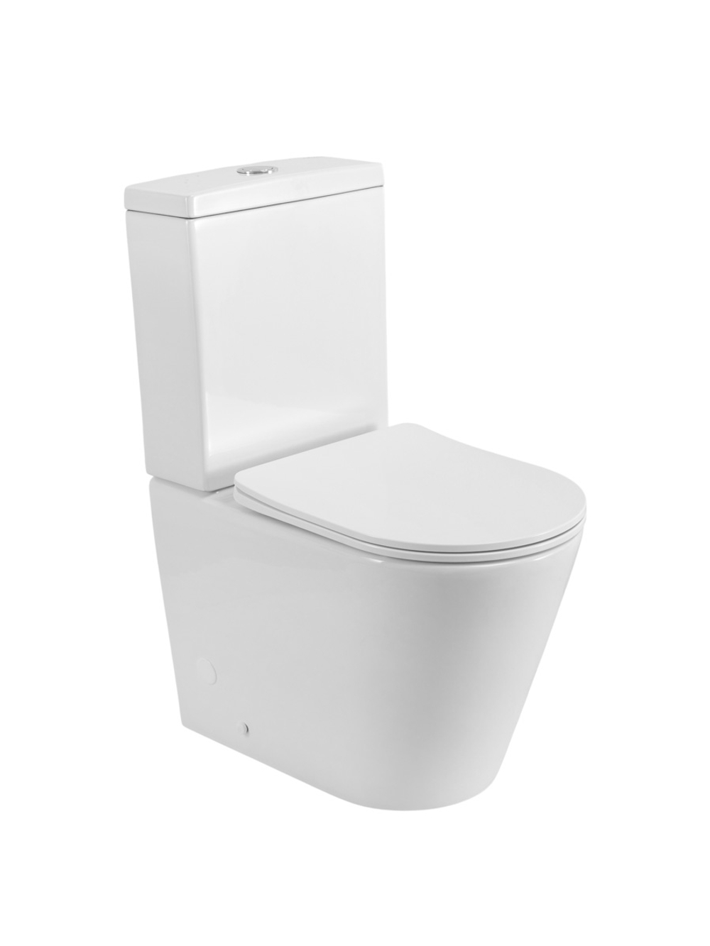 Унитаз-компакт CEZARES LINER CZR-6726-CP-TOR/SC безободковый с сиденьем и смывом TORNADO