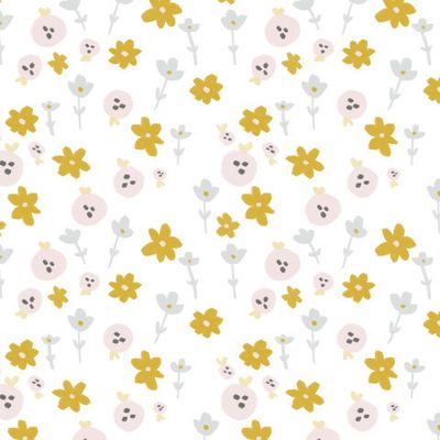 Цветочный бум на белом