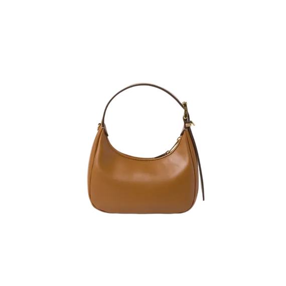 Кожаная сумка-хобо Miu Miu коричневый