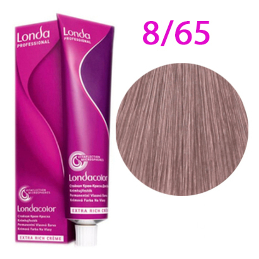 Londa Color стойкая крем-краска, 8/65 холодный розовый, 60мл