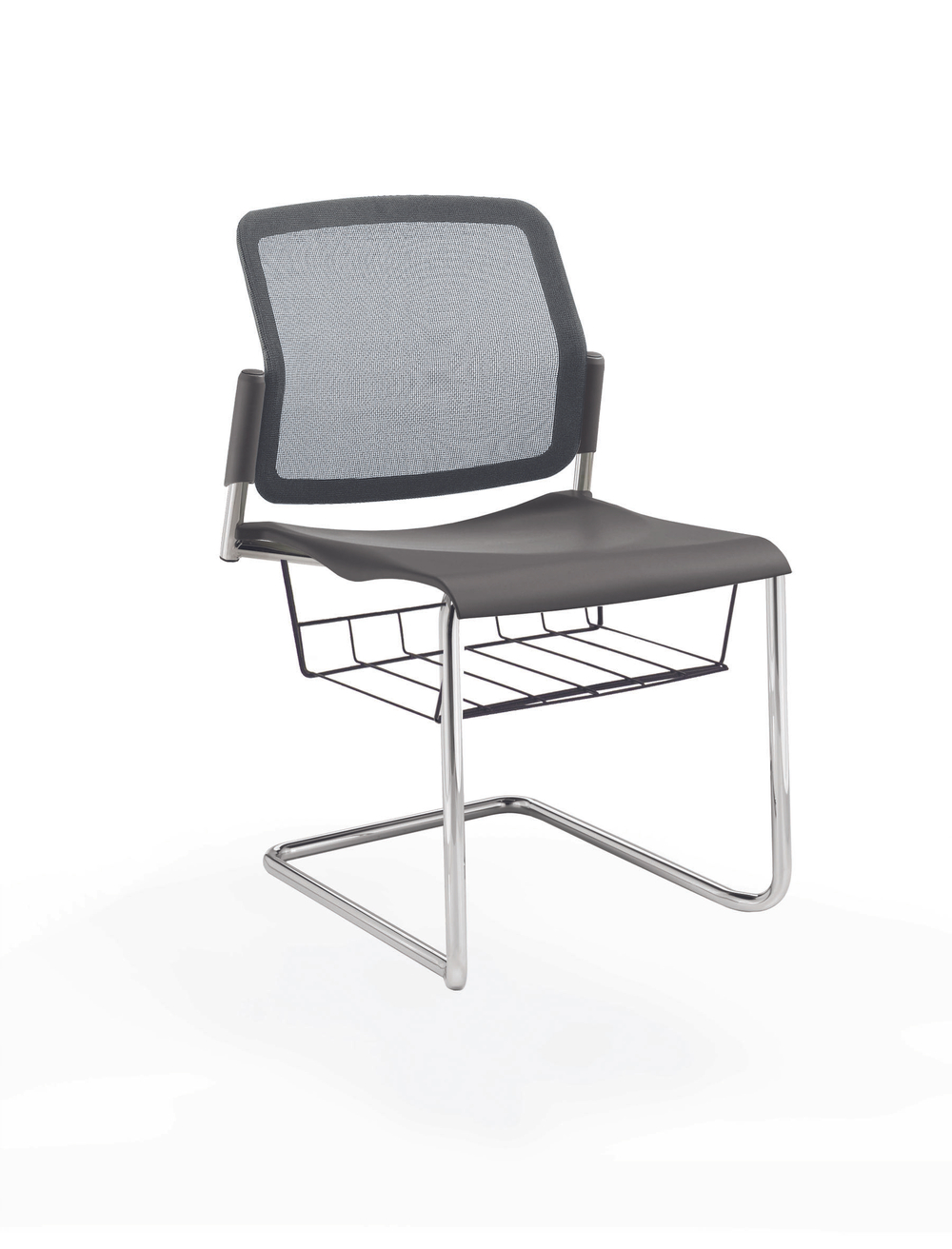 Movie стул на кантилевере со спинкой-сеткой