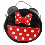 Сумочка детская "Горошек" кожзам 16,5*15,5*6см, круглая, 4 цвета микс