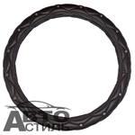 Оплетка на руль круглая Coolpart DIAMOND (37*38) ромб к/з кофейный СТРАЗЫ F5068CF