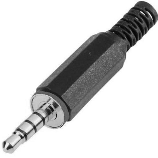 Штекер Jack-3,5 мм 3-контактный на кабель (пластик)