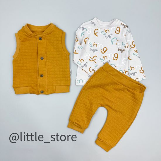 Комплект из капитония "Олененок" горчица