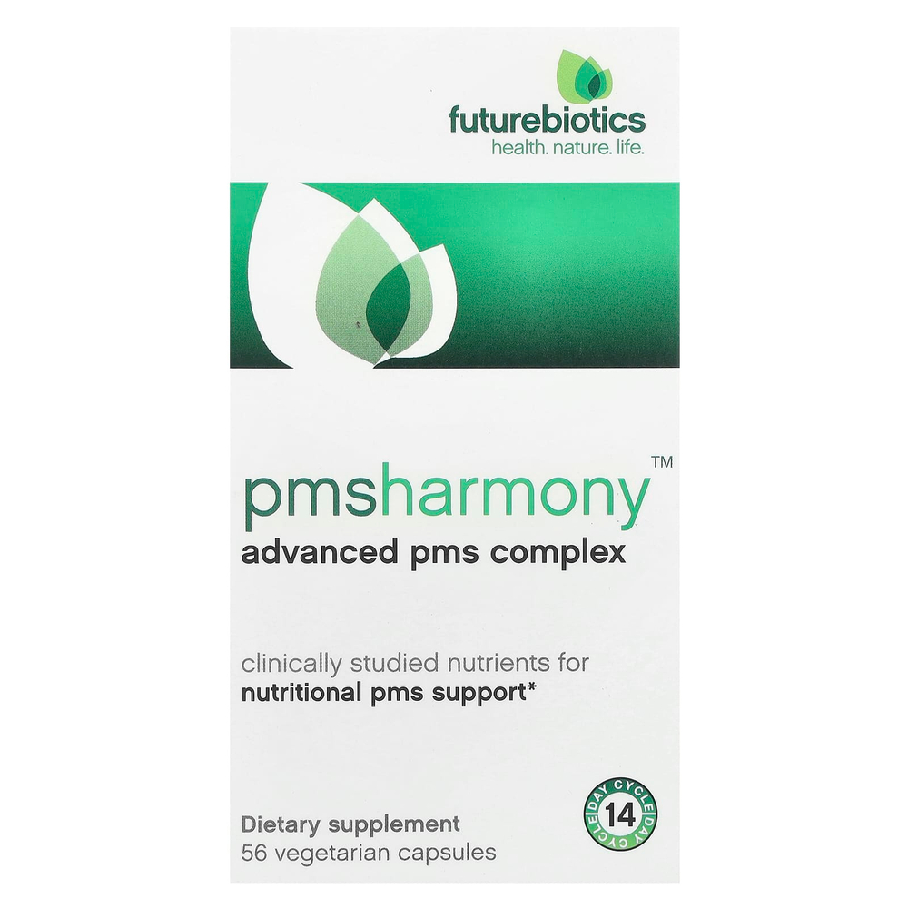 Futurebiotics, PMSHarmony, расширенный комплекс для ПМС, 56 вегетарианских капсул