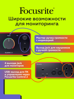 Звуковая карта Focusrite Scarlett 4i4 4th Gen