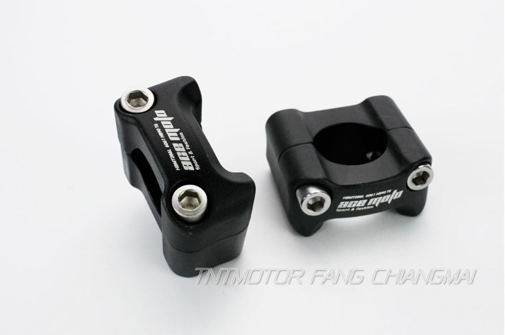 adapter from 22.2mm to 28.6mm. Handlebar Heightening. 30mm rise. ACE MOTO