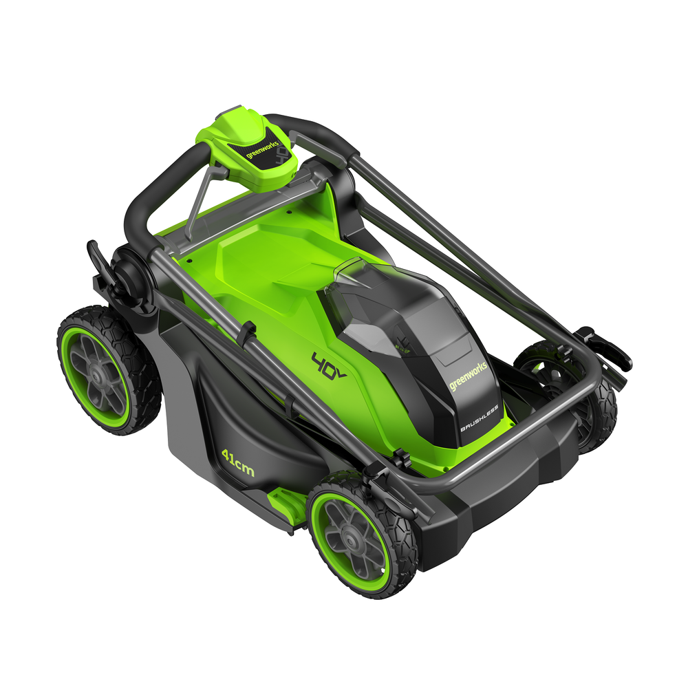 Аккум. газонокосилка GREENWORKS GD40LM411 бесщеточная с 1хАКБ 5 А.ч и ЗУ 2521007UG