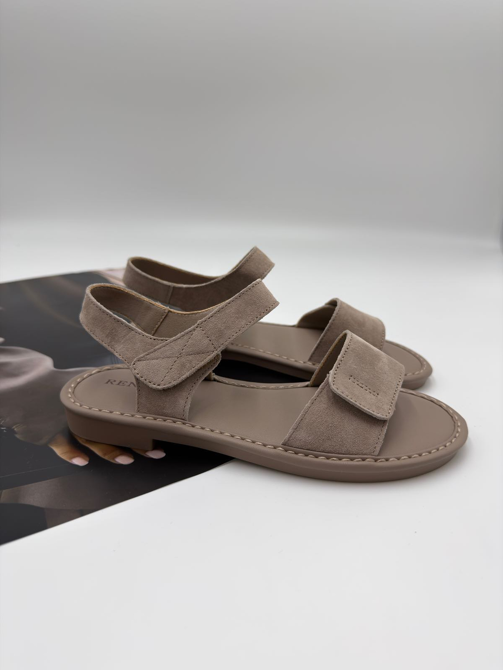 Босоножки женские натуральная кожа арт. PEXL 268-3 цвет "бежевый"