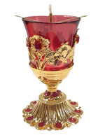 Лампада настольная №30 золочение эмаль камни