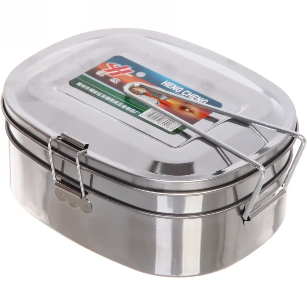 Контейнер металлический с ручкой 17*13,5*7см, два уровня