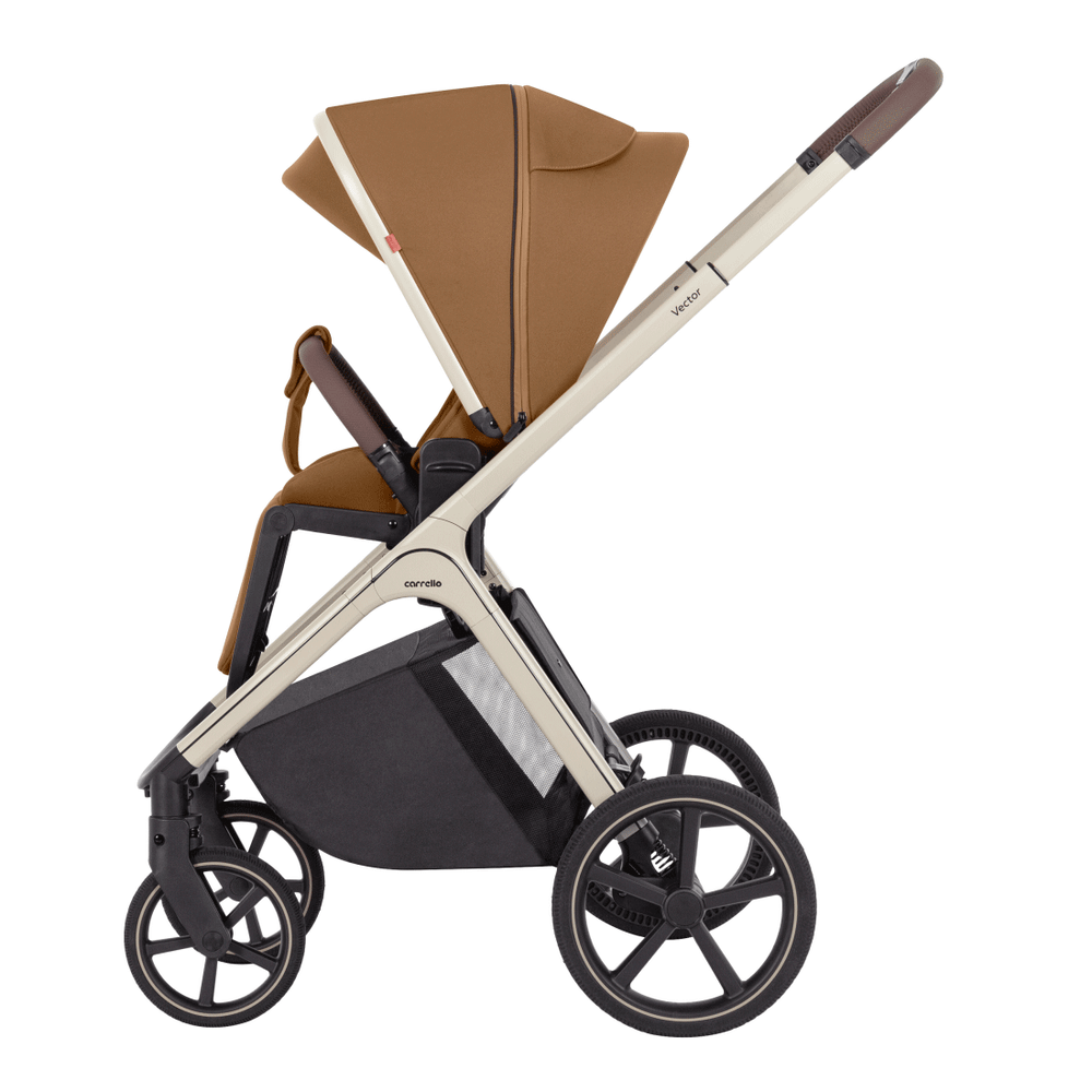 Коляска Carrello Vector CRL-6550 Nova DK791 Grey Line 3 в 1 Coral Beige