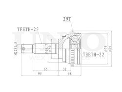 ШРУС внешний UNIO CVJ-20212