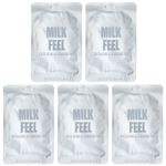Lapcos, Milk Feel, отшелушивающие и очищающие салфетки, 5 салфеток по 7 г (0,24 унции)