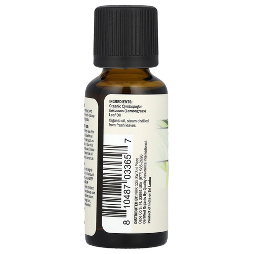 Dr. Mercola, Органическое эфирное масло, лемонграсс, 30 мл (1 жидк. унц.)