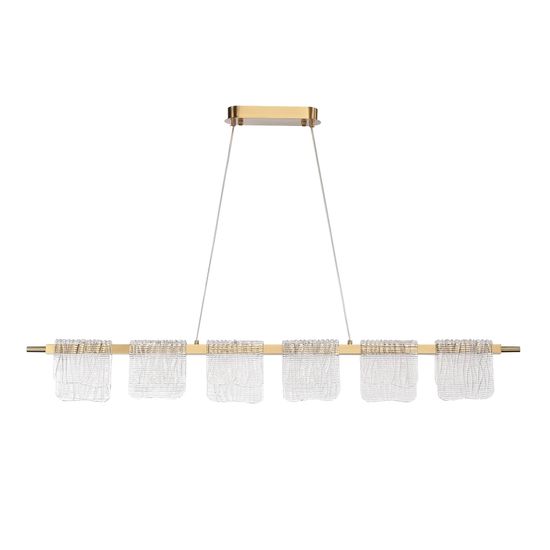 SL6021.203.36 Светильник подвесной ST-Luce золотистый/прозрачный LED 1*36W 3000K VOILE