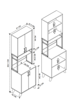Стеллаж кухонный SEDEF - антрацит