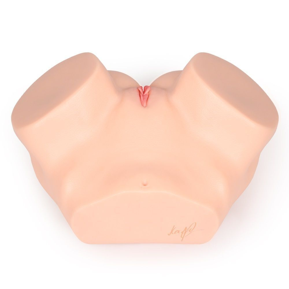 Мастурбатор-полуторс Hanna Onahole 001 с двойным слоем материала и вибрацией (Цвет: телесный)