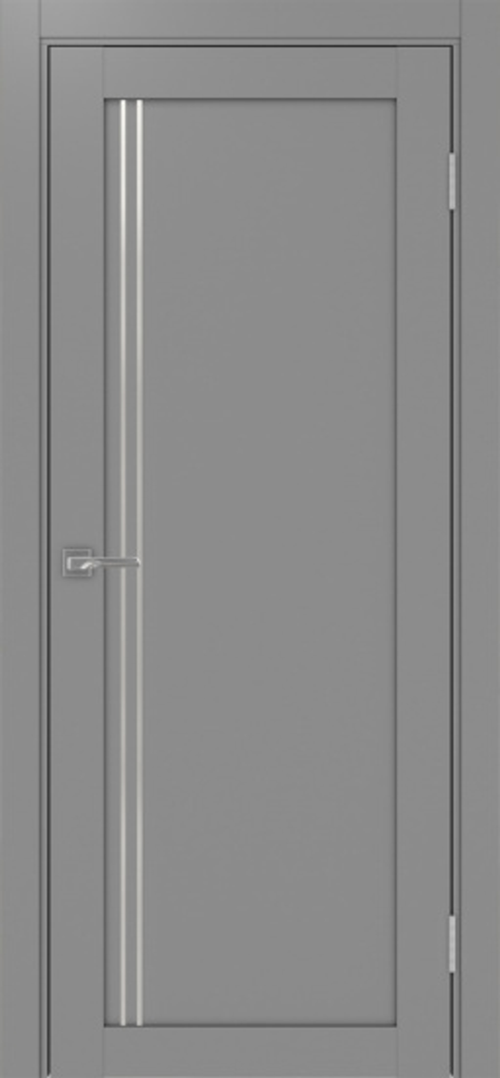 Межкомнатная дверь Optima Porte ТУРИН 566АППSC.111 Молдинг AL мат.хром