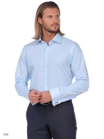 Рубашка приталенная с длинным рукавом