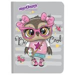 Блокнот с резинкой в клетку 96 л., МАЛЫЙ ФОРМАТ А6 (102х148 мм), твердая обложка, ЮНЛАНДИЯ, "Совушка", 113743