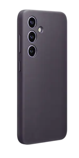 Чехол из веганской кожи для Galaxy S24 + ( Темно фиолетовый)