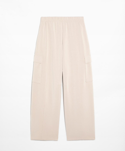 OYSHO Брюки свободного кроя из ткани с модалом с начесом, экрю