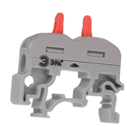 Клемма ЭРА NO-225-396 проходная на DIN-рейку 222-2411D с рычагами 1 полюс 0.08-2.5/4 мм2 (упаковка 10 шт.)