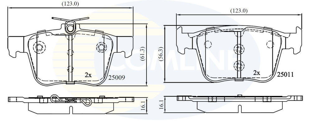 COMLINE - CBP02157-CML - Brake Pad Set, disc brake