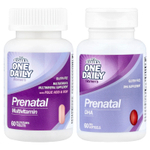 21st Century, Пренатальный комплекс мультивитаминов и минералов + ДГК, 2 флакона, 60 таблеток / 60 мягких таблеток