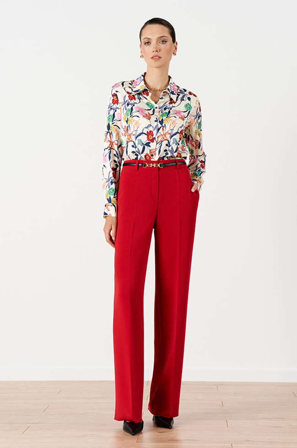 31124 Брюки женские (малиновый)