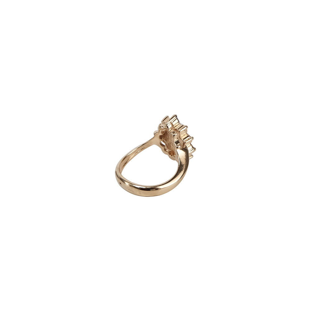 "Тионель" кольцо в золотом покрытии из коллекции "Изумрудные мечты" от Jenavi