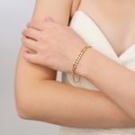 Браслет из красного золота с фианитами