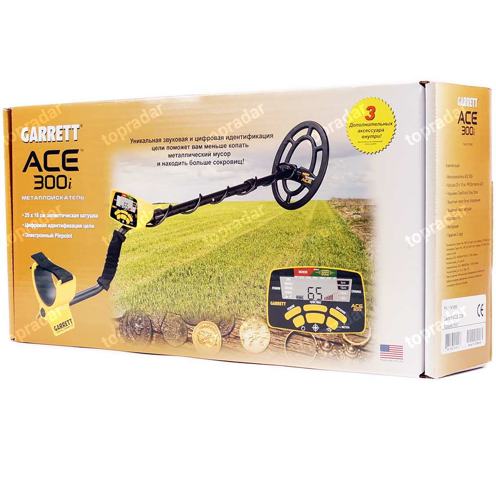 Металлоискатель Garrett ACE 300i RUS + пинпоинтер Pro-Pointer AT