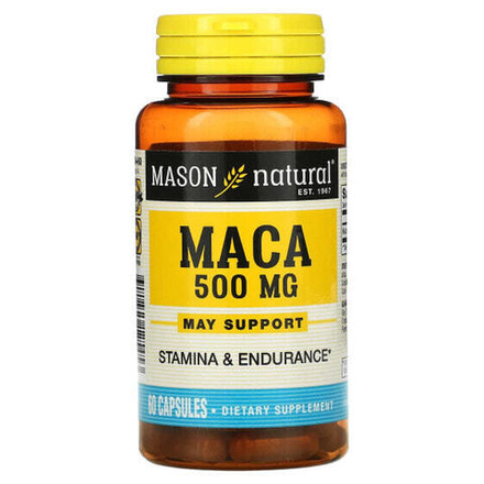 Суперфуды Mason Natural, Мака, 500 мг, 60 капсул