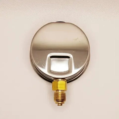 Манометр гидравлический на 4 бара (60 psi), 63 мм, G 1/4" радиальный, виброустойчивый - глицериновый