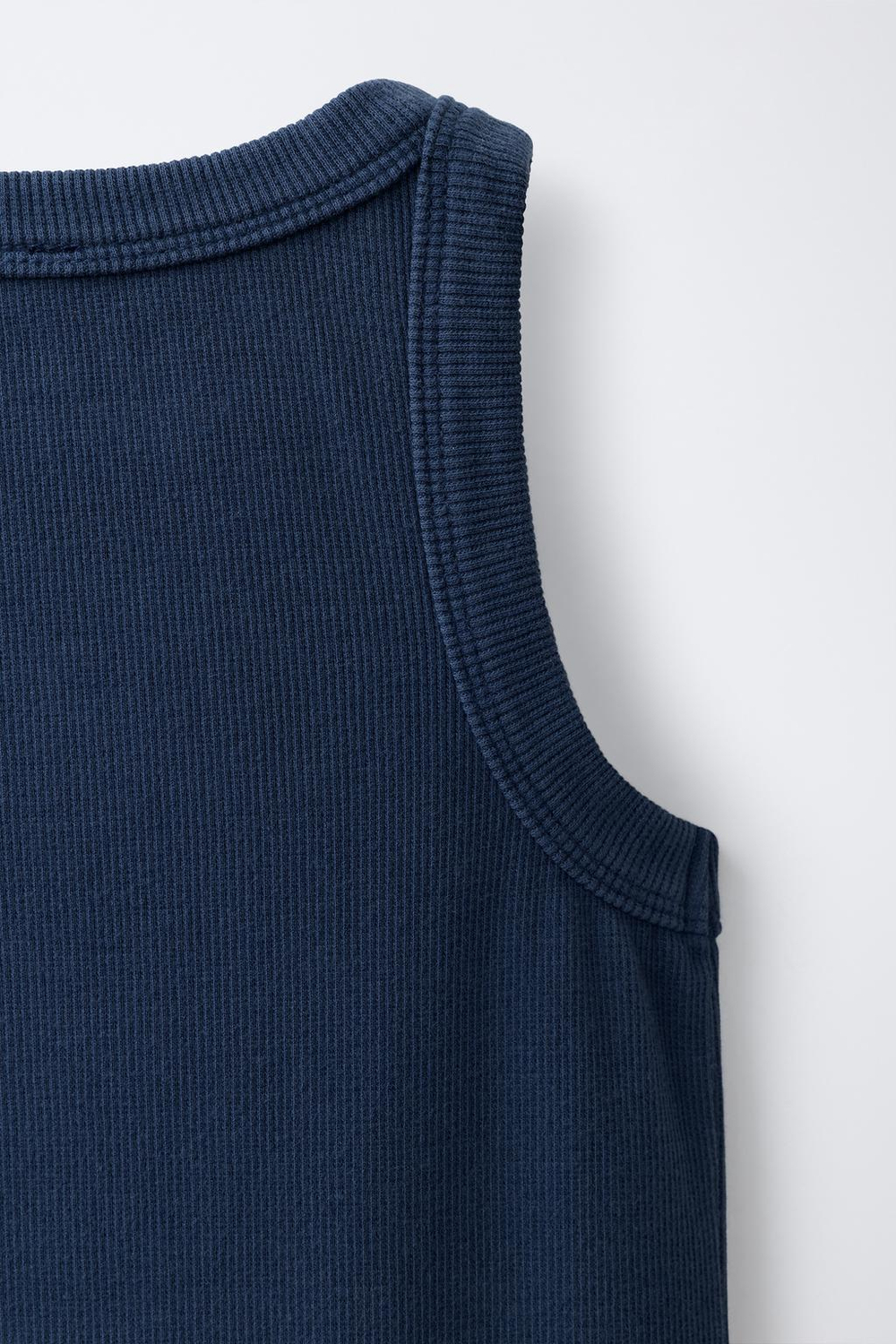 ZARA ПЛАТЬЕ В РУБЧИК С ВЫШИВКОЙ, СИНИЙ