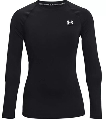 Женская теннисная футболка с длинным рукавом Under Armour HeatGear Authentics Comp Long Sleeve - black/white