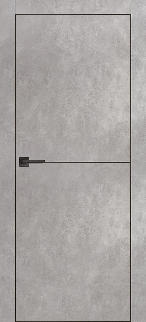 Дверь PX-19 черная кромка с 4-х ст. / Цвет Серый бетон / Двери PROFILO PORTE