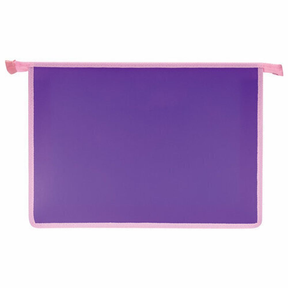 Папка для тетрадей ЮНЛАНДИЯ А4, 1 отделение, пластик, молния сверху, "Rainbow unicorn", 228146