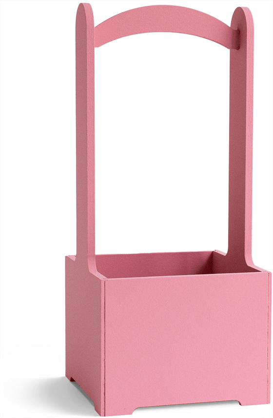 Ящик с изогнутой ручкой (розовый коралл)