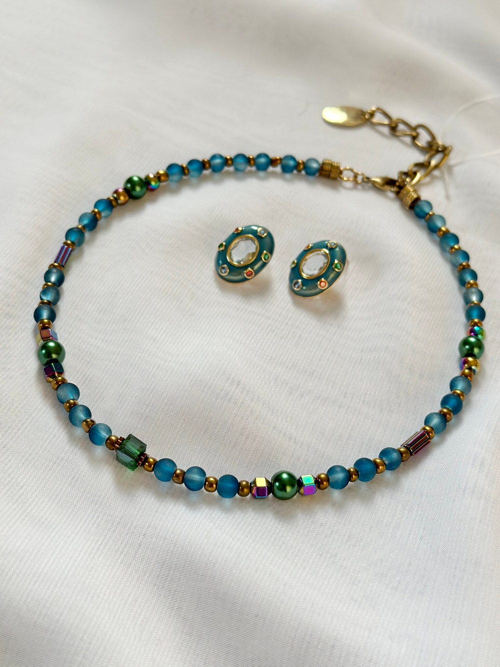 Mosaic Pl Blue Колье арт.1350